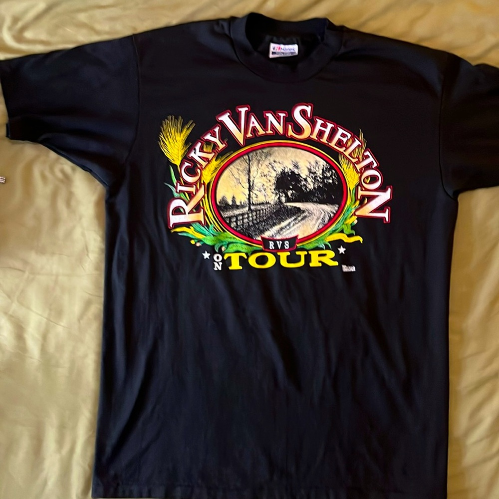 Vintage 1990s Ricky Van Shelton Backroads Tour T-shirt